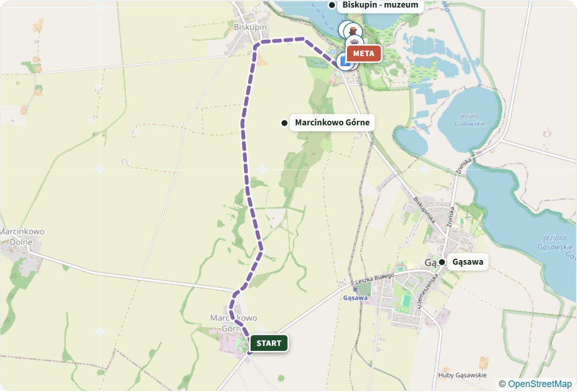 Do Biskupina - mapa