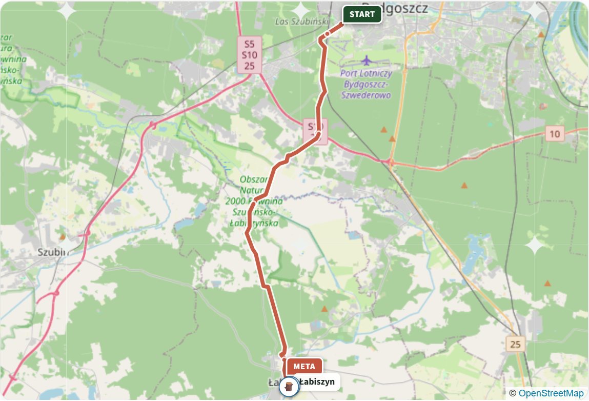 General Dąbrowski Trail (Szlak im. gen. Dąbrowskiego) - map