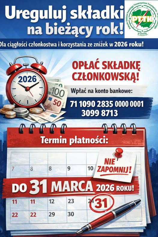 PTTK membership fees for 2026 - photo 1